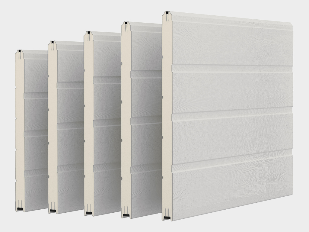 Eshik paneli 40 mm qalinlikdagi sandwich-panellar bilan to‘ldirilgan.